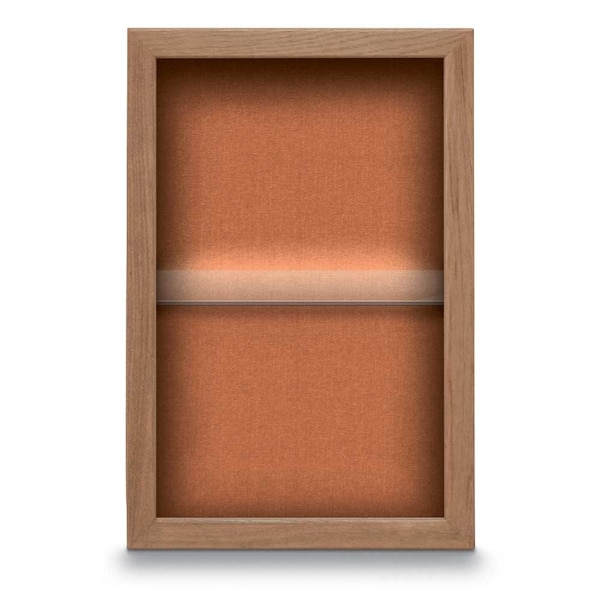 Indoor Enclosed Combo Board, 48"x36", Black Frame/Black & Cloud